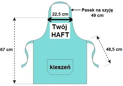 wymiary fartucha - szydelkowakraina