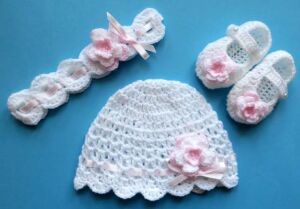 Baptism crochet sets