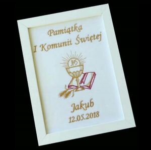 Pamiątki Komunii w ramce