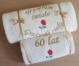 Embroidered towels set - different sizes 