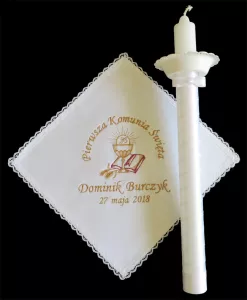 Communion handkerchiefs and candles