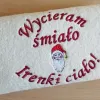 Śmieszny prezent - ręcznik z dedykacją