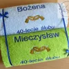 Prezent na 40 rocznicę ślubu - złote gody - ręczniki z haftem