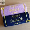 Ręczniki z haftem super babcia, super dziadek