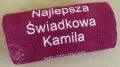 Prezent dla Świadkowej - ręcznik z dedykacją