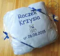 Poduszka z haftem - super prezent na roczek dla chłopca!