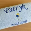 Prezent na urodziny - ręcznik z imieniem i datą