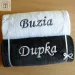 Ręczniku z napisem Buzia / Dupka