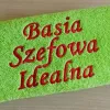 Prezent dla Szefowej - ręcznik z napisem