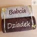 Ręczniki z napisem Babcia / Dziadek