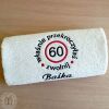 Prezent na 60 urodziny - ręcznik z haftem