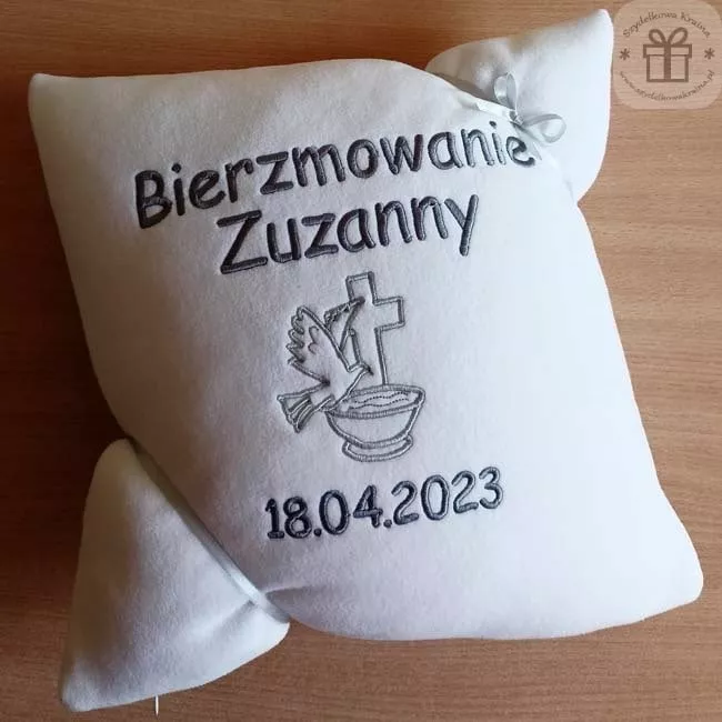 Prezent z okazji Bierzmowania - Pamiątka - Poduszka