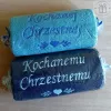 Prezent dla Chrzestnej, Chrzestnego - ręcznik z haftem