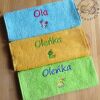 Ręczniki z haftem dla dzieci