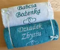 Prezent na święta dla Babci i Dziadka - ręcznik z napisem