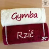 Prezent dla Ślązaka, Ślązaczki - ręczniki z napisem GYMBA / RZIĆ