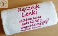 Prezent dla Dziewczynki na 1 urodziny - ręcznik z metryczką