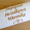 Podziękowania dla świadkowej - ręcznik z haftem