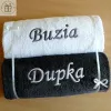 Ręczniki z haftem Buzia / Dupka