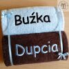 Ręczniki z napisem - Buźka / Dupcia