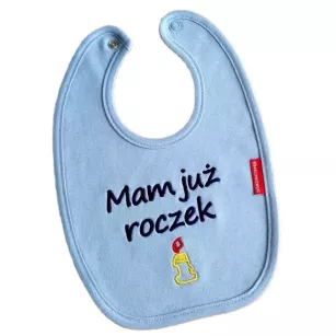 Śliniaczek z haftem imieniem personalizacją - prezent pamiątka na Narodziny, Roczek!