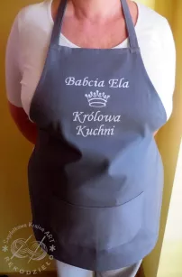 Prezent na Dzień Babci, Dziadka - fartuch z Twoim haftem!