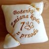Prezent na 70 urodziny - poduszka haftowana