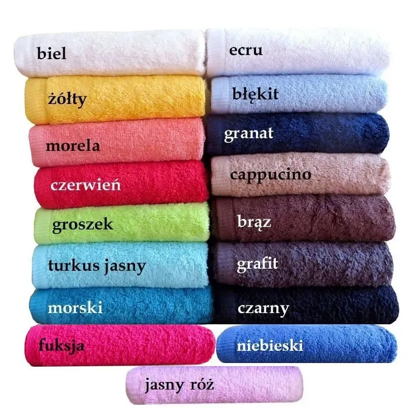 paleta kolorów ręczników 30x50